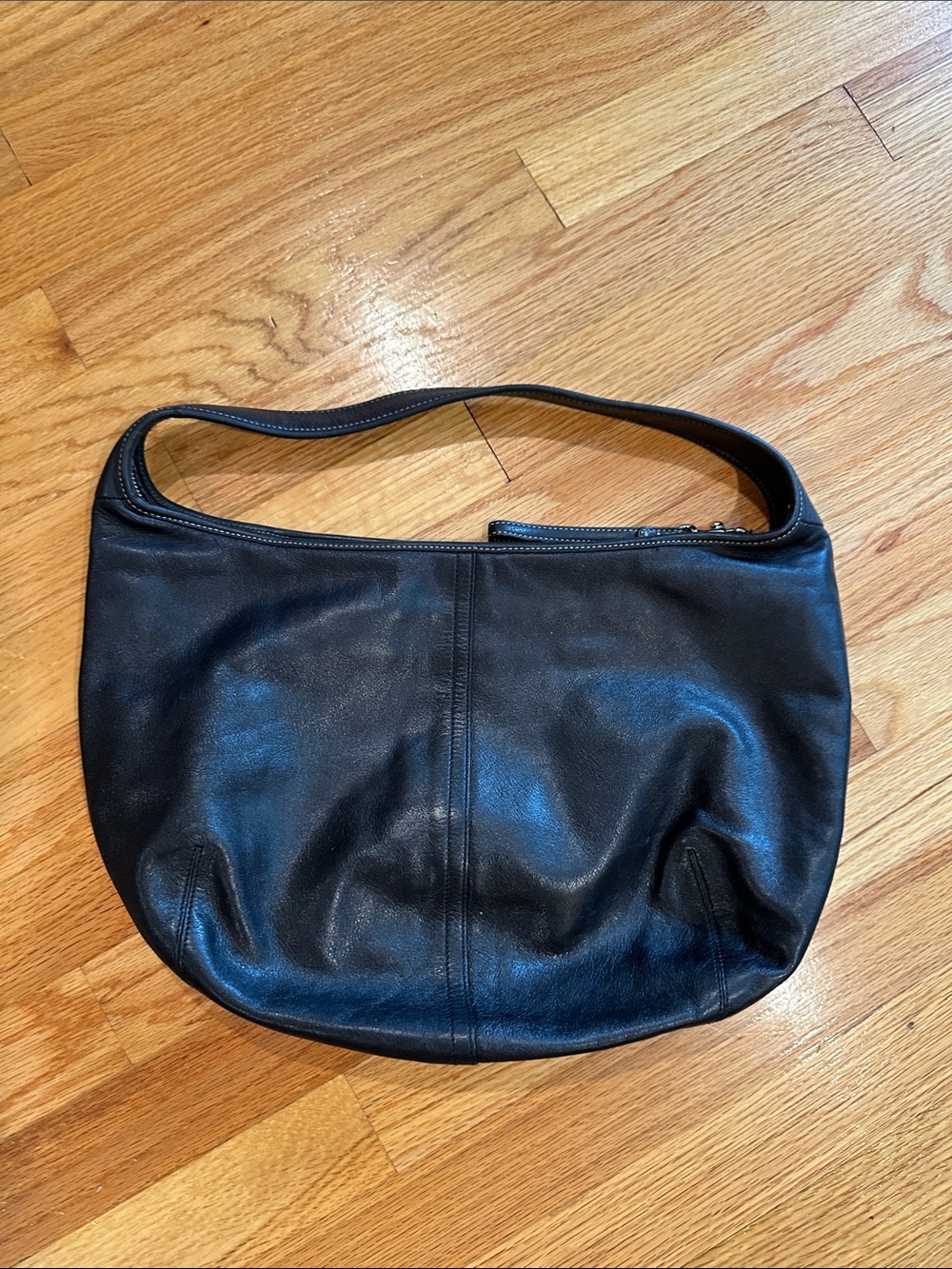 Coach Black Leather Hobo Shoulder Bag